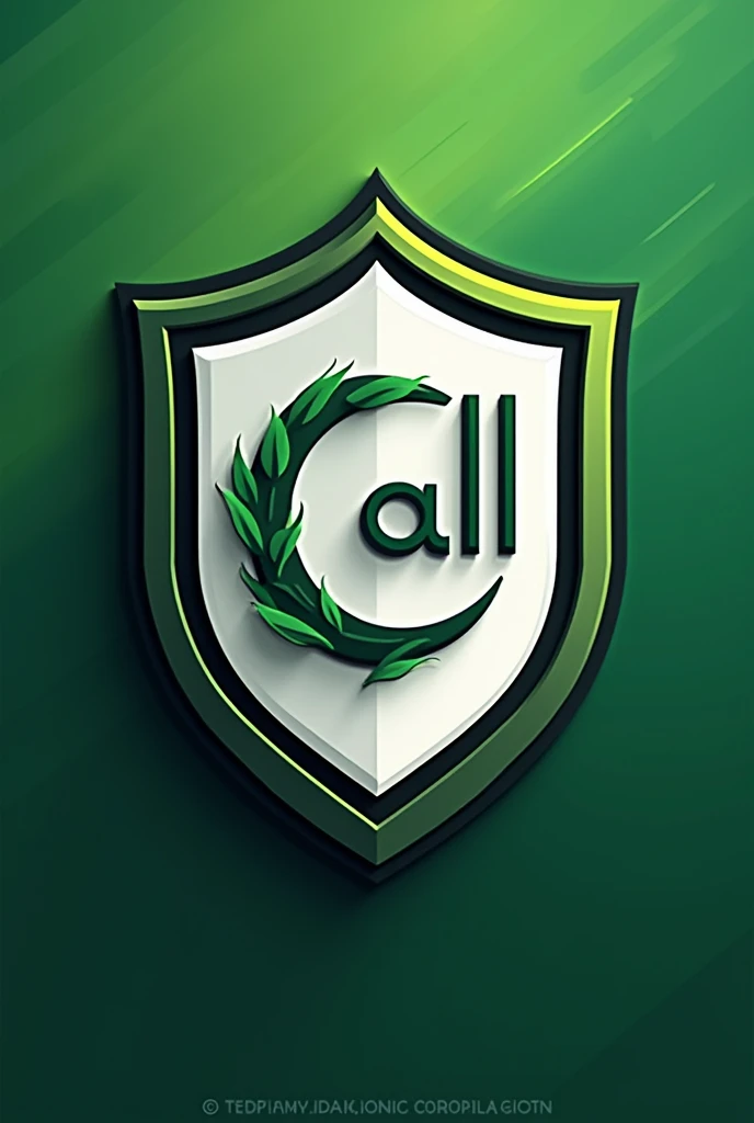 shield/banner emblem for music corporation, Call Dom Hélder Câmara (writing not center), in green colors, white and black, with music symbol
