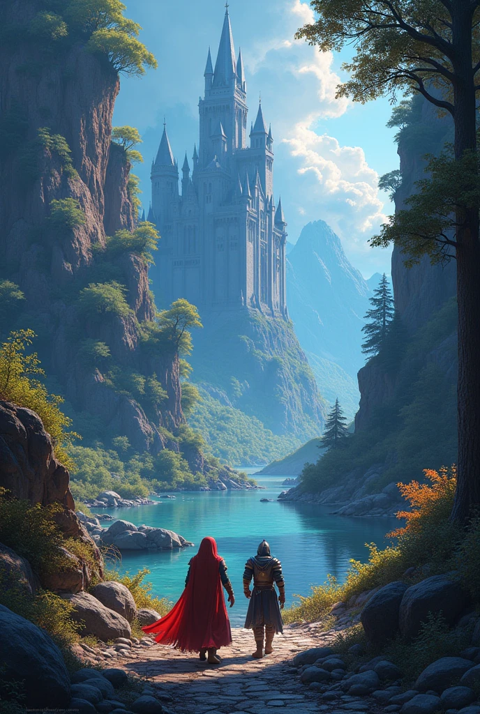 Magical realm of a medieval fantasy world in adventure fantasy style 