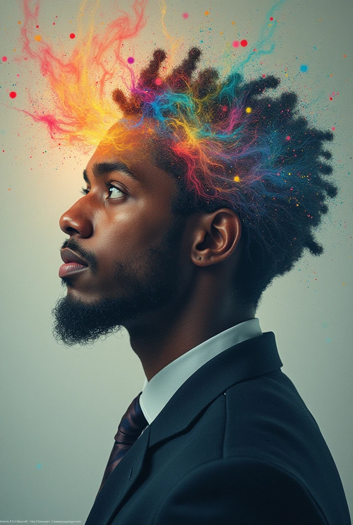 Intelligent person thinking
