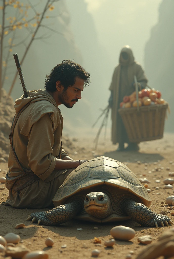 And the human needs food and the turtle arrives with food and louerde