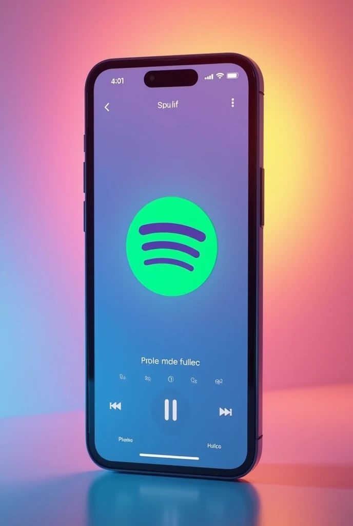Spotify code music card only, on the entire vertical screen