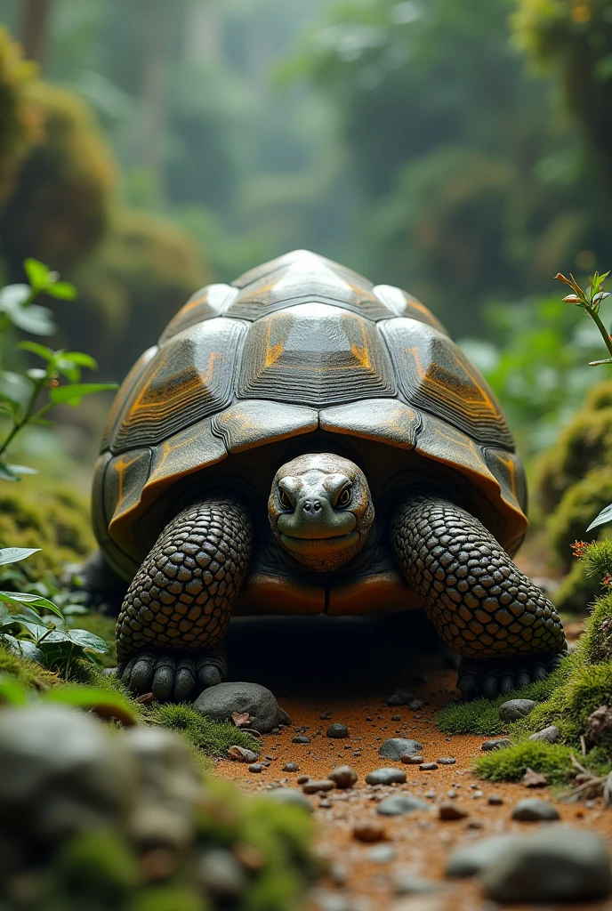 A turtle on land