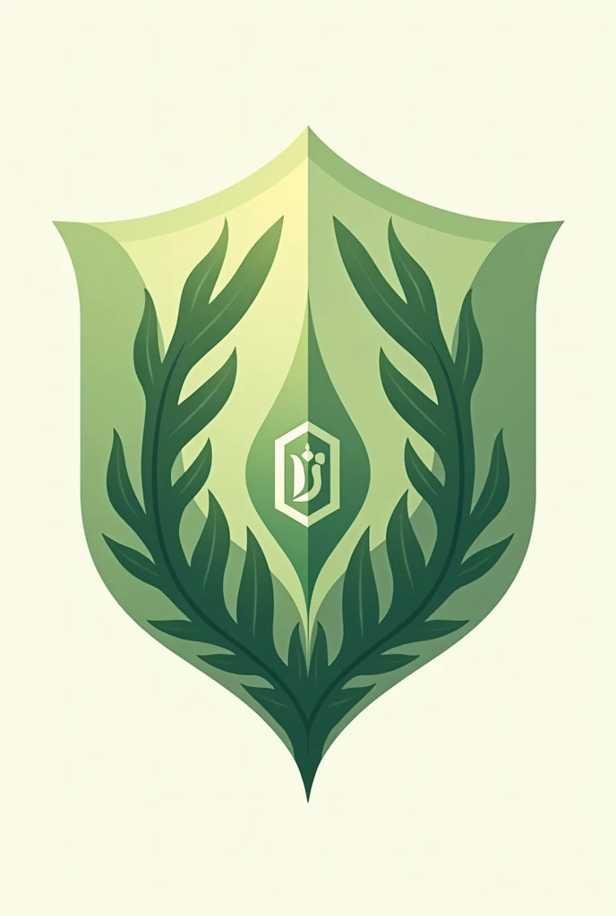 shield/band logo, Dom Hélder Câmara (writing not center), in green colors, offwhite, with music symbol