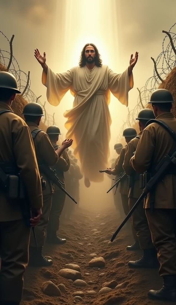 Jesus Christ descending into the trenches of World War I