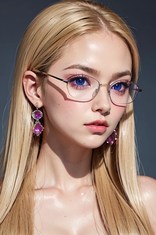 chest, Big chest, Blushing, Thighs,whole body,Bodysuits,Upward gaze blonde hair, Very long hair, Shiny Hair, Crystal-like hair, Glasses,beautiful,sexly,pinkish beautifulWhite skin,ONE PIECE,White skin,Transparency,Thin eyebrows,Allback hair, Oval glasses,Thready hairstyle/hair, Small earrings, High nose,adult,Very sexy,blue eyes, 