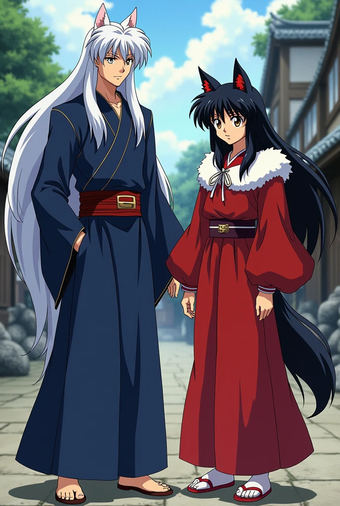 Sesshomaru and Inuyasha in normal clothes