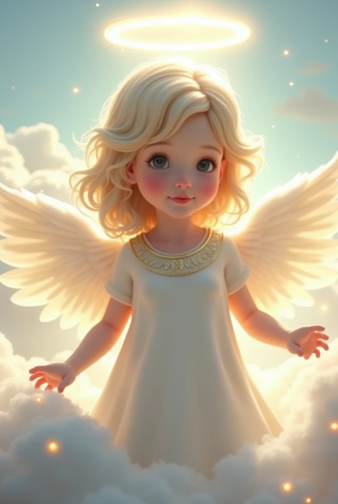 White cute Angel pari