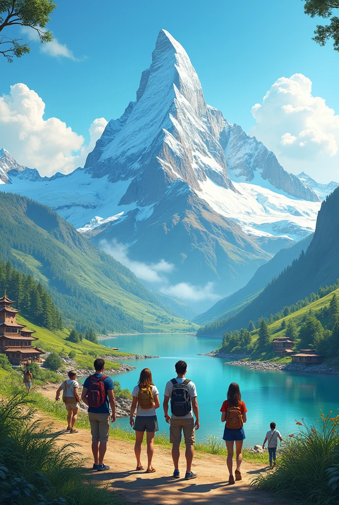 Cover for a travel agency about a place visited by tourists all over the world.
real image