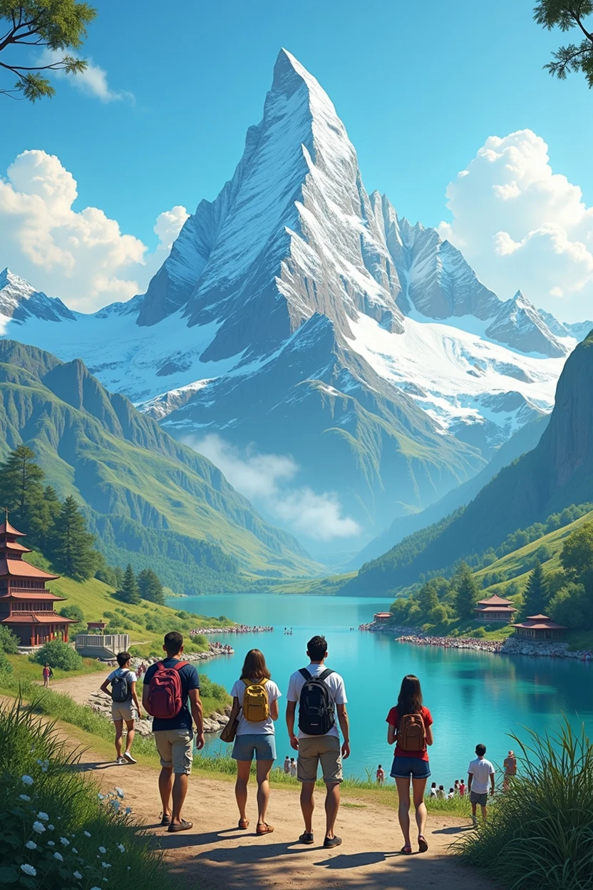 Cover for a travel agency about a place visited by tourists all over the world.
real image