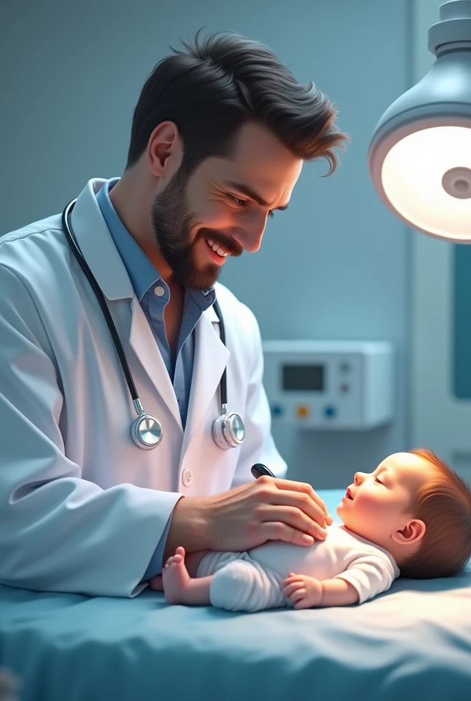 A 30 years old man, Dr. Mason is a pediatrician who give the treatment to baby.