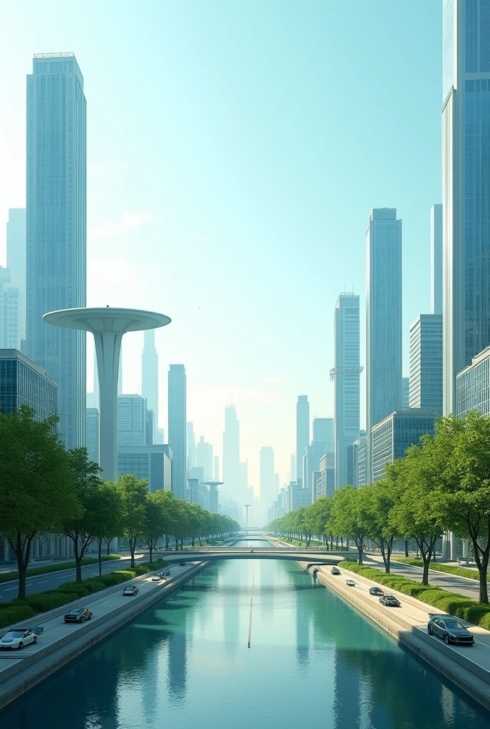Background of a simple and realistic future city
.