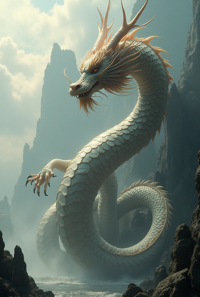 (masterpiece), (Best quality), Movie quality,Rendered by Octane,extreme detailed details,Huge Chinese dragon,Elongated dragon body,main body,Dragon Tail,Dragon Horn,Dragon Claw,