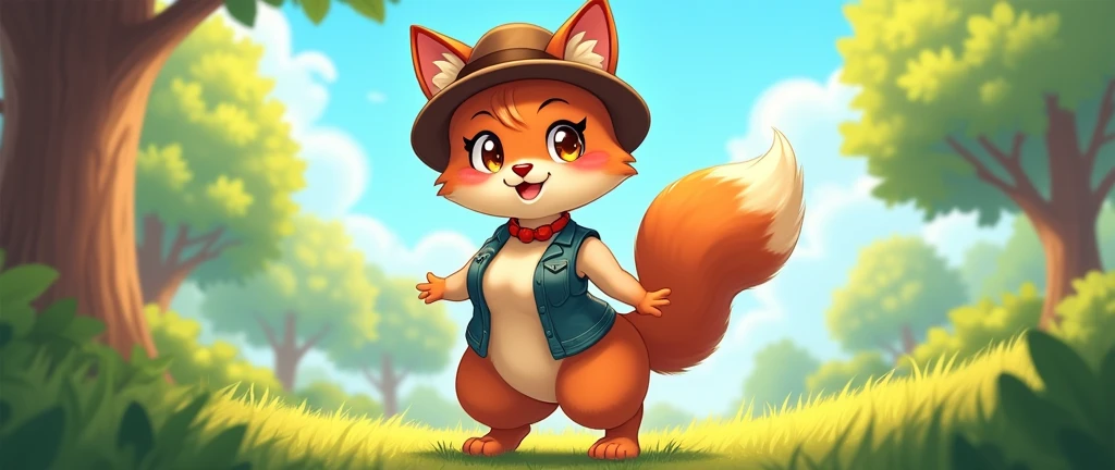 by Reysi, by Slugbox, by Silverfox5213, by The Gentle Giant,
female, solo, female focus, looking at viewer, three-quarter portrait, smile, ((blep)), furry, anthro,
breasts, thick thighs, feet down
everestpawpatrol, everest \(paw patrol\), raised tail, tailwag,
hat, collar, vest, clothed animal,
park, outside, blue sky, sun, sunlight,