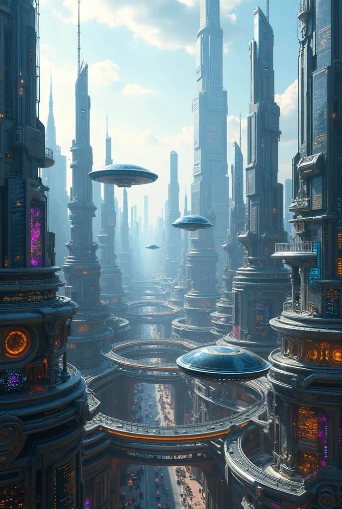 Background of a hyper-realistic future city