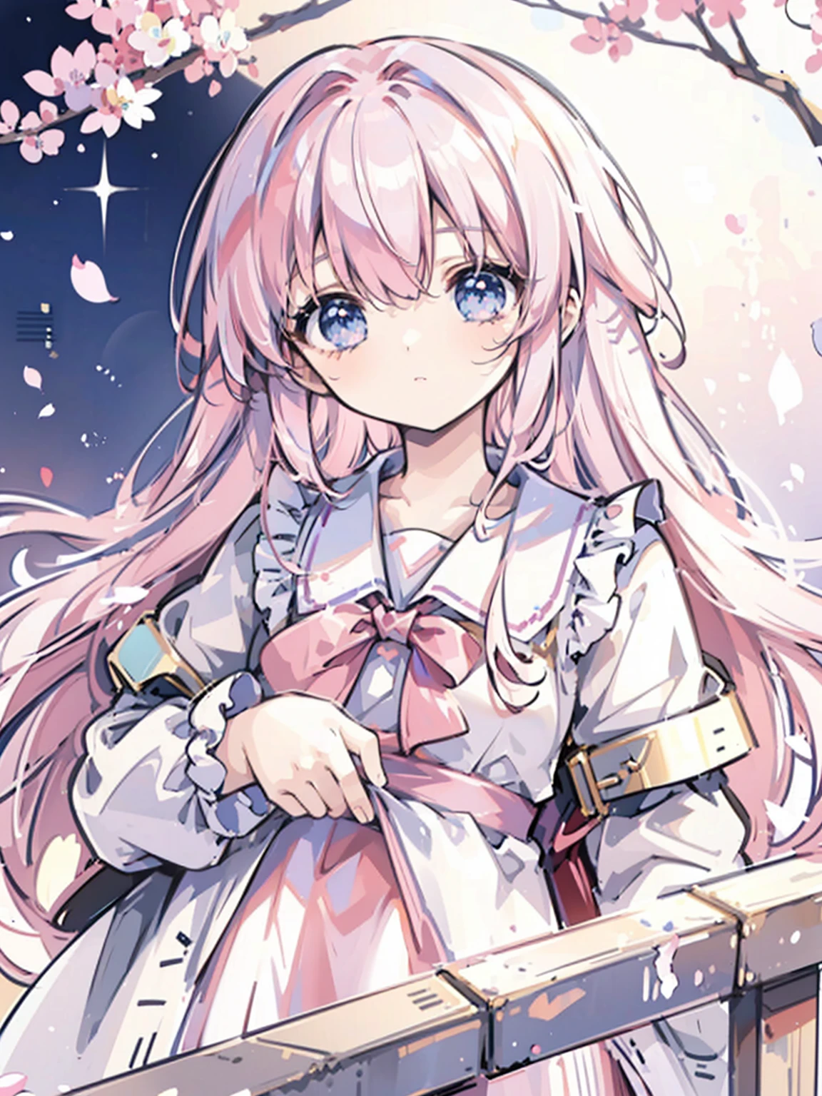 ((Highest quality)), ((masterpiece)), (detailed), One person, sexy、student、Long pink hair with light blue eyes、Traveling alone、Spectacular views、Looking into the camera