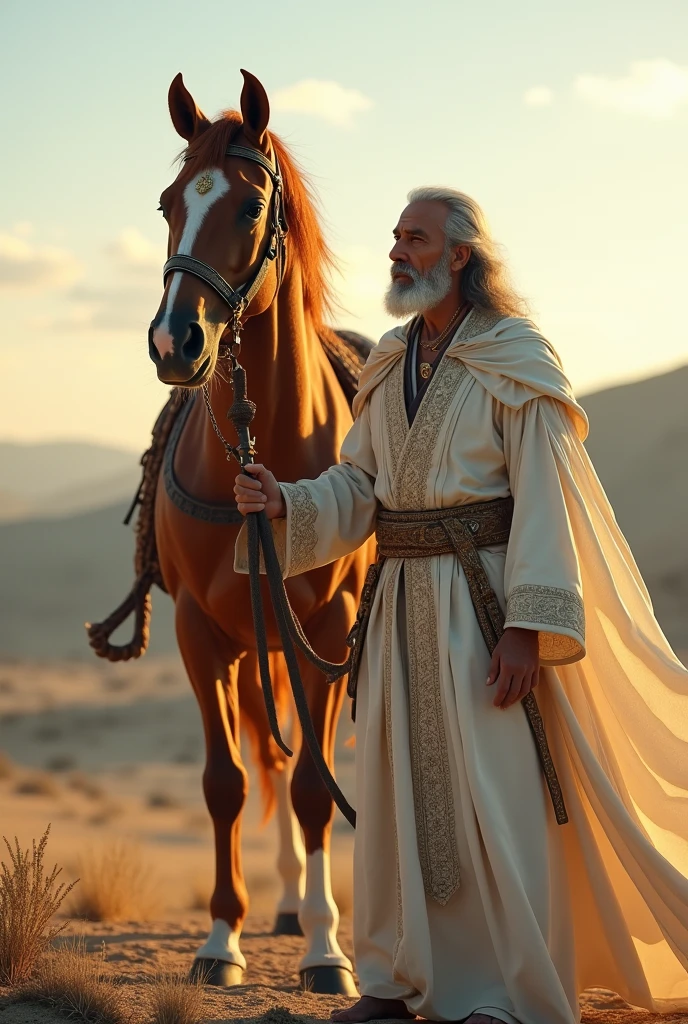 Dervish man and horse 
