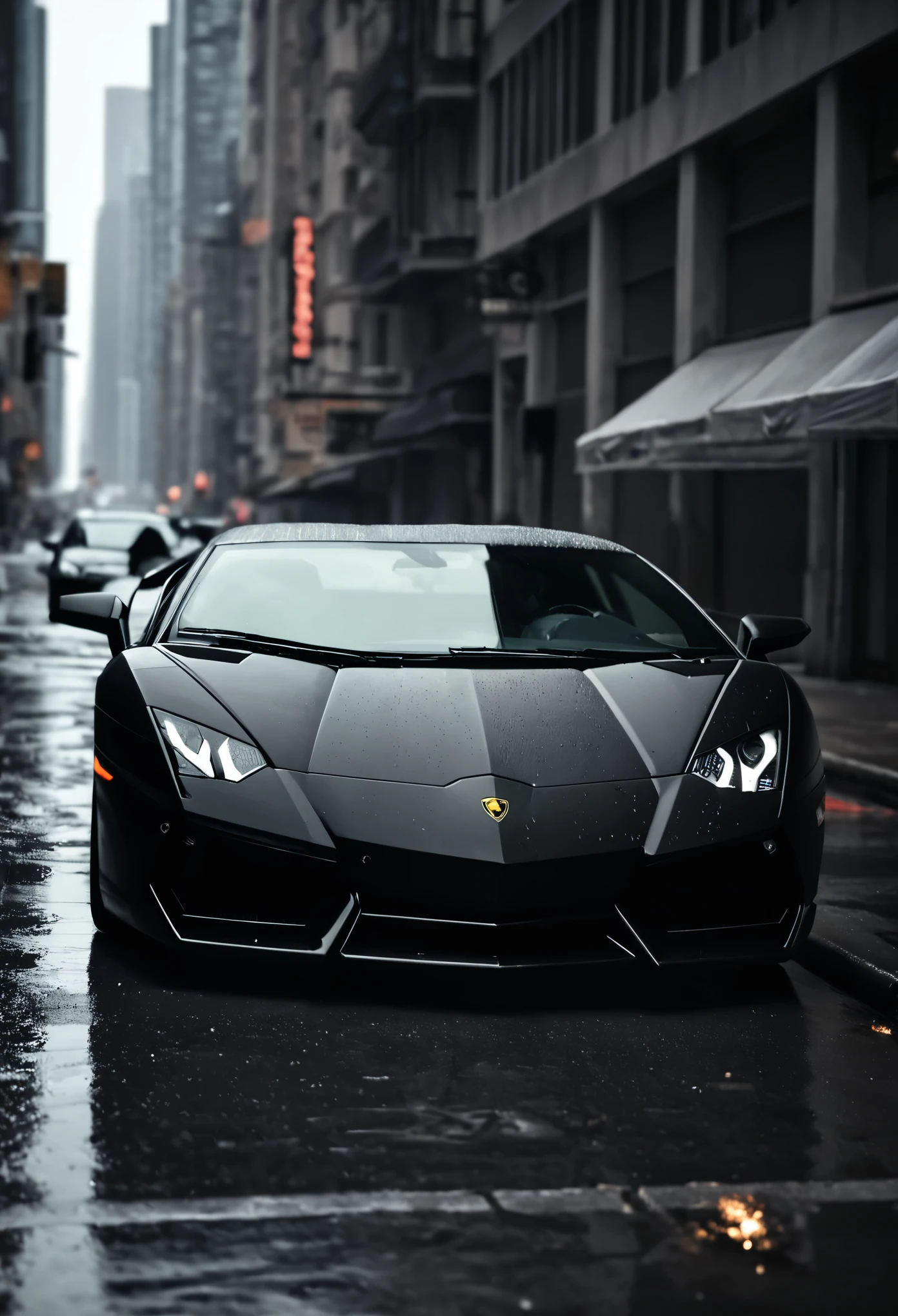 a close up of a lamborghini car parked on a city street, wallpaper mobile, cinematic poster, phone wallpaper, like matrix, motivational poster,black color lamborghini car, money raining from the sky,cinematic 4 k wallpaper, cinematic 4k wallpaper, matrix lut, poster!!!, gta v poster style, automotive photography, cinematic matte illustration, matte digital illustration, amazing wallpaper, matte painting movie poster, gta loading screen art, mobile wallpaper