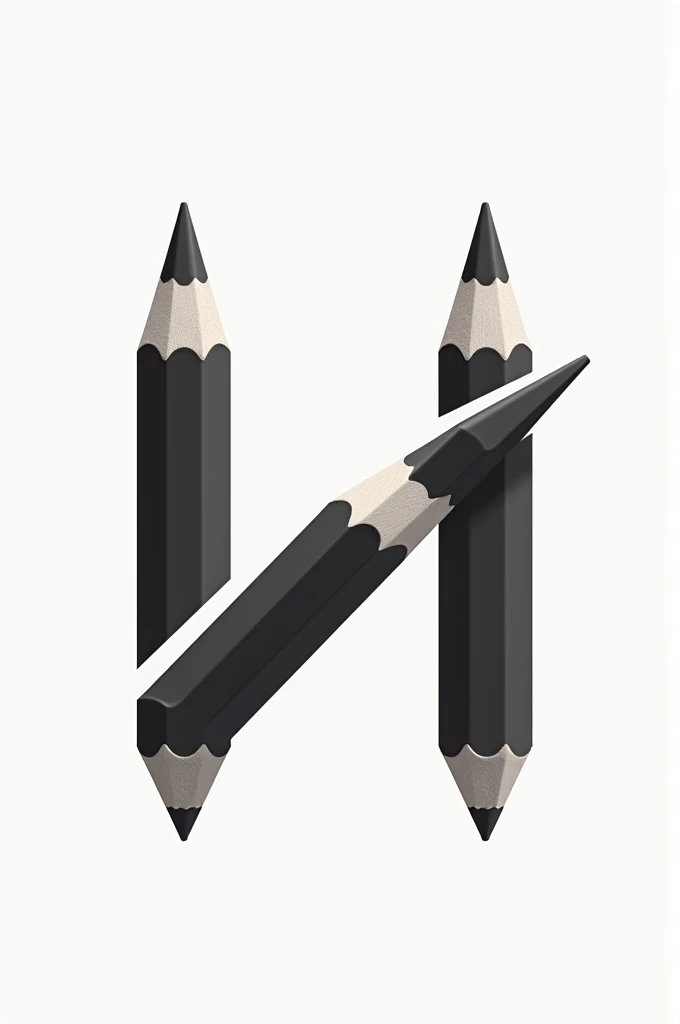 Develop a logo "silhouettes of pencils symbolizing the letter H".