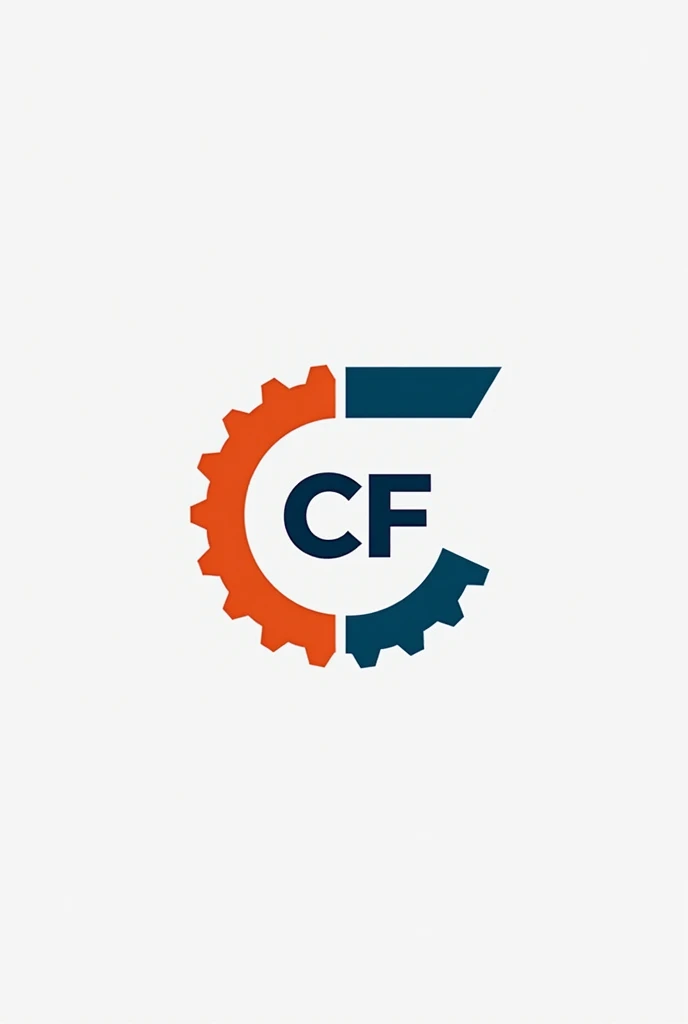 Create a logo with the letters C and F below or that says engineering and construction