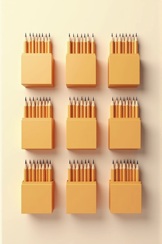 9 boxes of 6 pencils