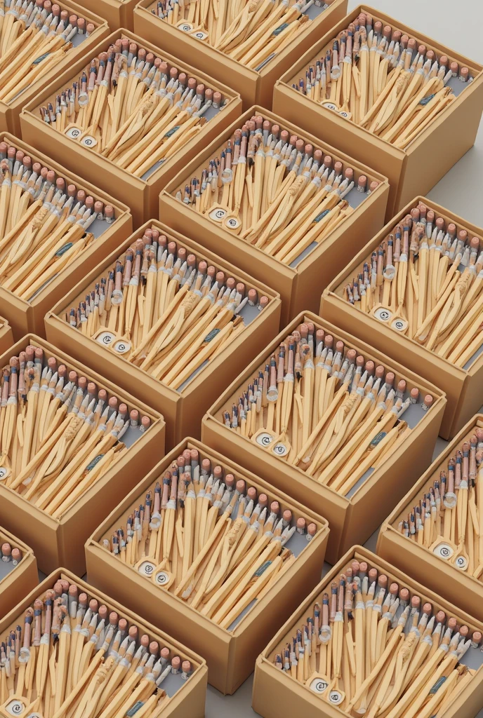 9 boxes of 6 pencils each