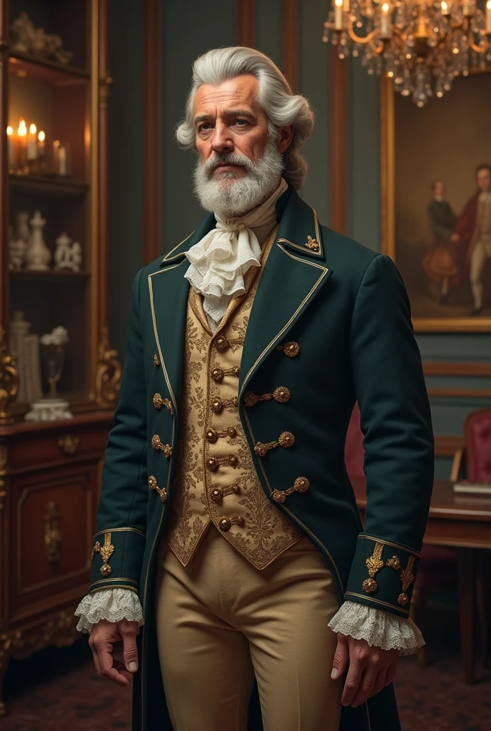 man obsessed with 18th-century clothing