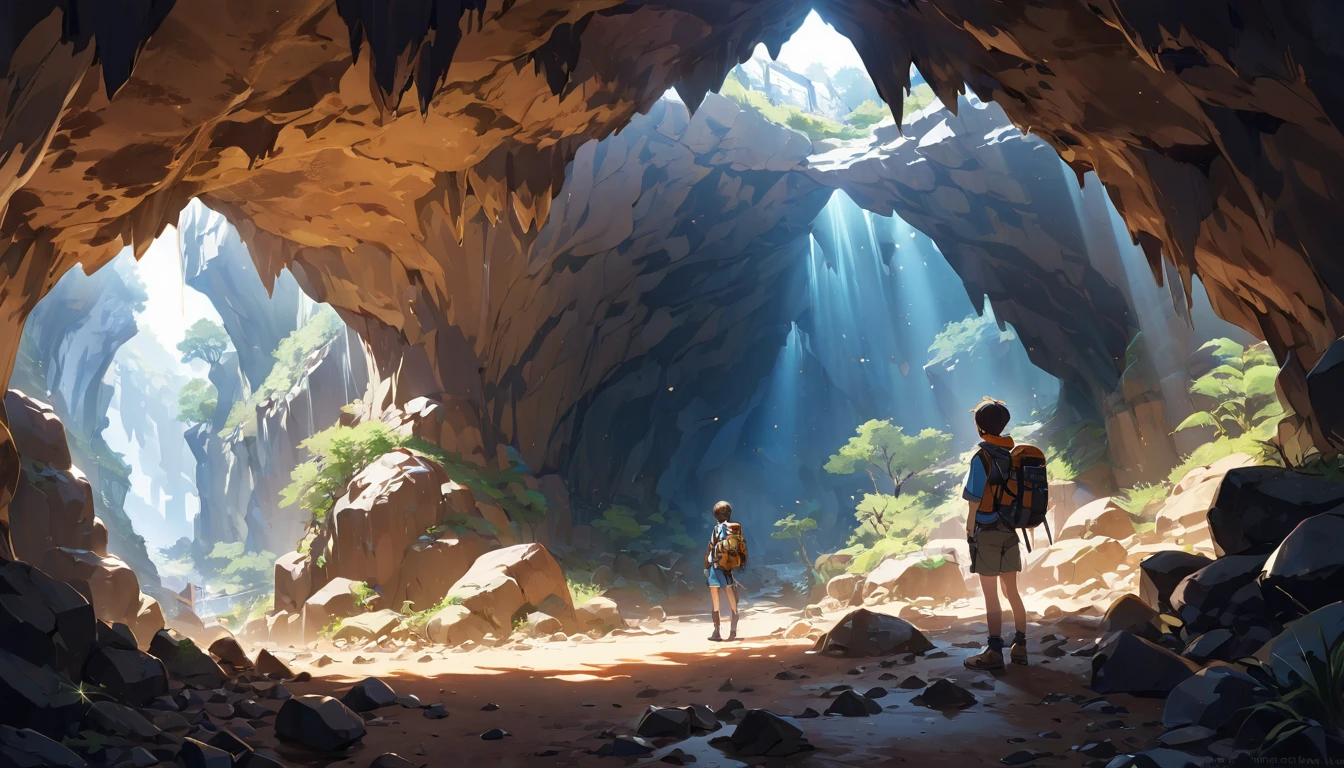 expedition,high school student,cave,Light