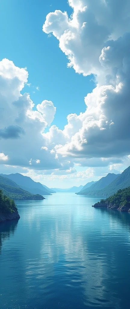 (masterpiece:1.2,best quality,Ultra-high resolution,Very detailed,Practical,RAW photos:1.2,Carefully crafted photos),8K,wallpaper,(Ray Tracing),Japan,(Majestic river,Beautiful water surface,Diffuse reflection of light),A photo showing the movement of clouds and water,