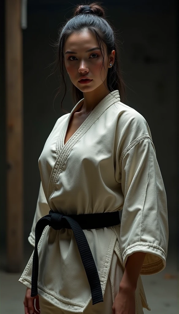 Realistic busty woman,Karateka,hokuto shinken,ultimate form,Performance