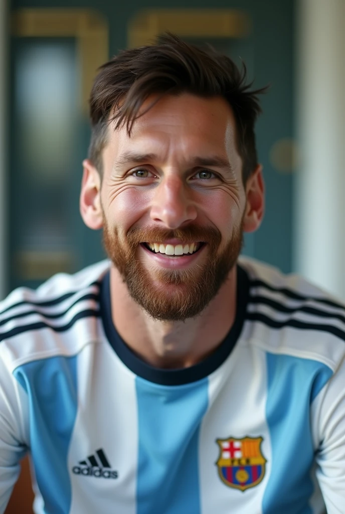 Create a realistic video of Messi congratulating Mater Et Magistra school on its 30th anniversary