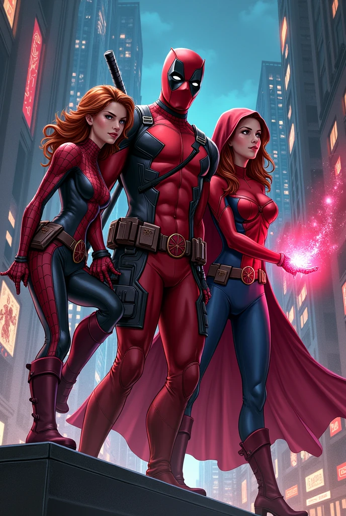 Deadpool, Spiderman and Wanda