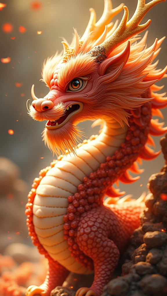 The Empress is resplendent.。The surroundings are divinely illuminated with scattered light々The Qilin is as majestic as a god