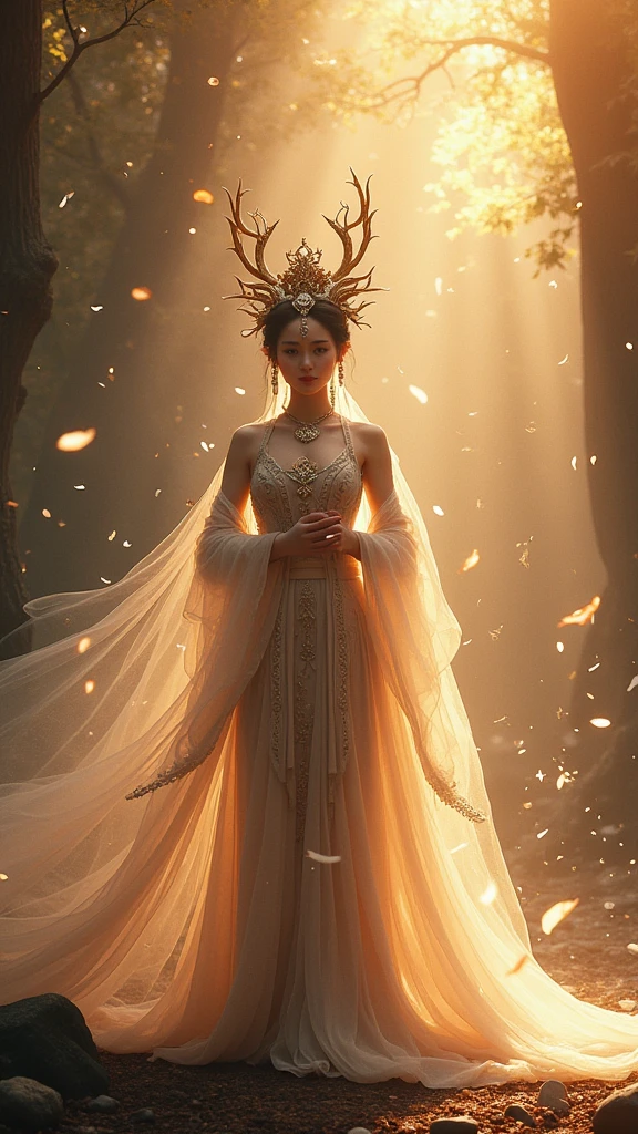 The Empress is resplendent.。The surroundings are divinely illuminated with scattered light々The Qilin is as majestic as a god

