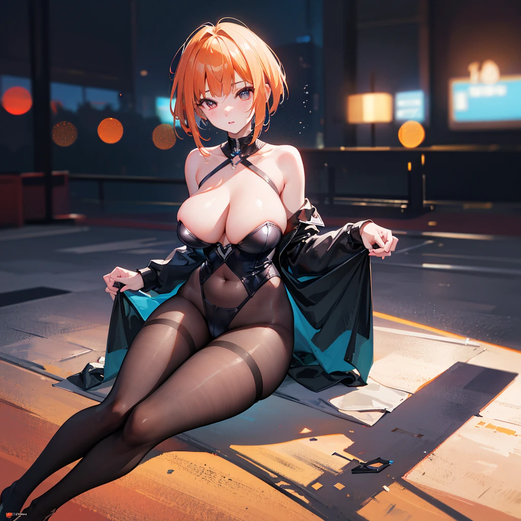 1 Girl, (((Large Breasts))), (((bokeh))),Depth of Field, Cute face, Looking at the audience, masterpiece, Model shooting style, cleveage, Full body portrait, Sexy pose, ((8k, RAW photos, best quality, masterpiece), High-detail RAW color photos Professional photos, (Practical, Photo Realism:1. 37), (best quality), (Best shadow), (Best Illustration), Ultra-high resolution, Highly detailed CG unified 8k wallpaper, Physically Based Rendering, Movie Lighting),