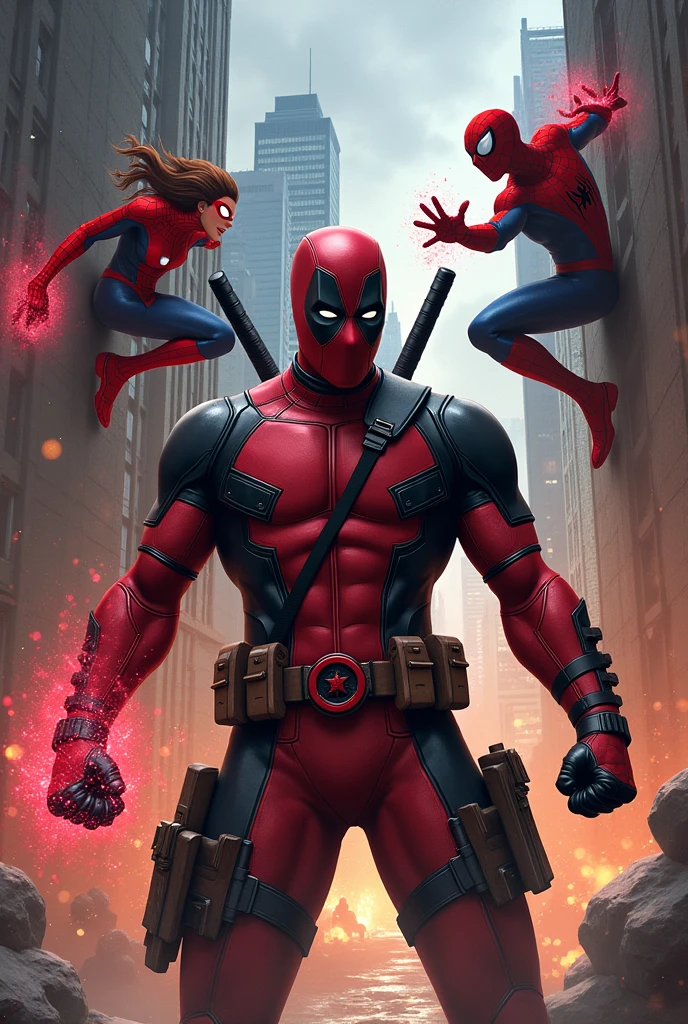 Deadpool, Spider-Man and the Scarlet Witch
