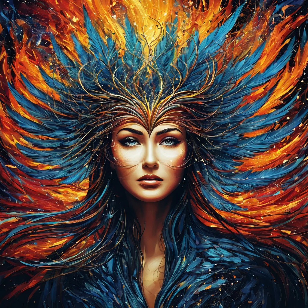 Phoenix in the chaos with the following text superimposed "Emotional intelligence is not about getting out of chaos. It's about being in it and not leaving yourself."