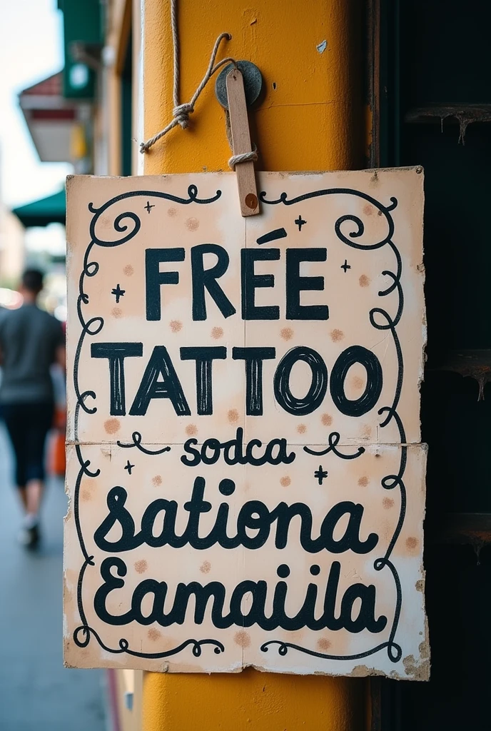 Free tattoo written sign in Brazilian Portuguese