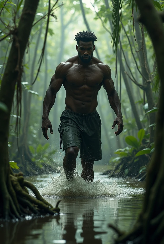A black male,muscular,Trapped in the swamp,Faced with a series of difficulties and challenges。He felt the sliminess and slipperiness of the swamp,Makes every step difficult。His muscle strength became his advantage,Allowing him to keep balance on muddy ground,Avoid getting stuck in a deeper quagmire。
However,Obstacles in a swamp are not just muddy ground.。He also has to face dense water plants and branches,These obstacles made his progress more difficult.。He had to tread carefully through these obstacles.,To avoid getting entangled or stabbed。
in a swamp,Black men need to stay calm and patient。He knows,Being too impatient or careless can lead to greater difficulties.。He uses his muscle strength and flexibility,Carefully search for stable ground,To ensure your。
over time,Black men gradually adapted to the swamp environment。He learned how to use trees and rocks in the swamp to help him navigate difficult terrain.。He discovered some hidden paths and stable ground,This made his progress smoothenally,Black men successfully emerged from the swamp。He felt the joy and sense of accomplishment of victory.,Because he overcame the difficulties,Demonstrated courage and perseverance。This experience made him stronger.,And taught him the importance of staying calm and looking for。