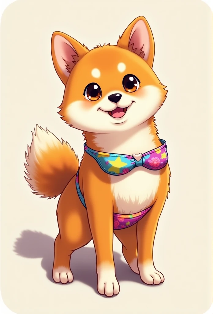 1犬 of the dog、A dog is wearing a bikini.、Shiba Inu、not human、cute、Anime Style、Big Breasts
