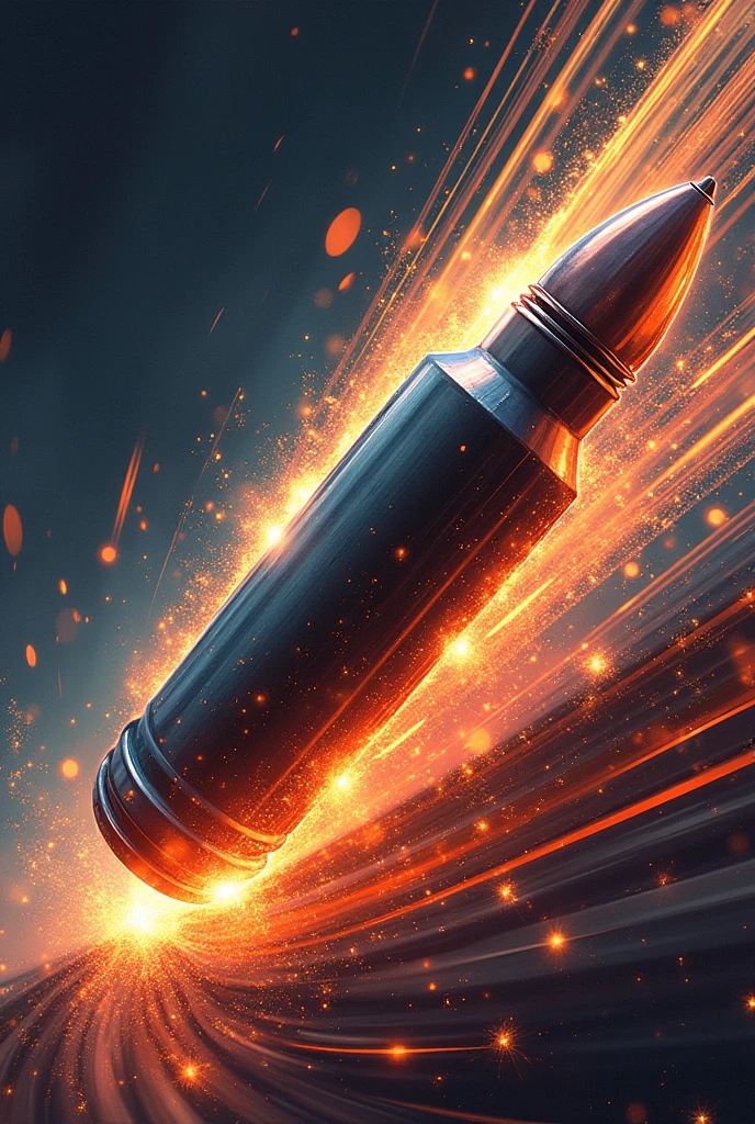 Create an illustration of a song called Faster Than My Shot with a bullet on top