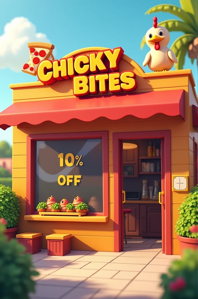 There is a restaurant named Chicky Bites who is offering a special promotion! Follow them on Instagram and TikTok and get 10% off on their pizza menu.