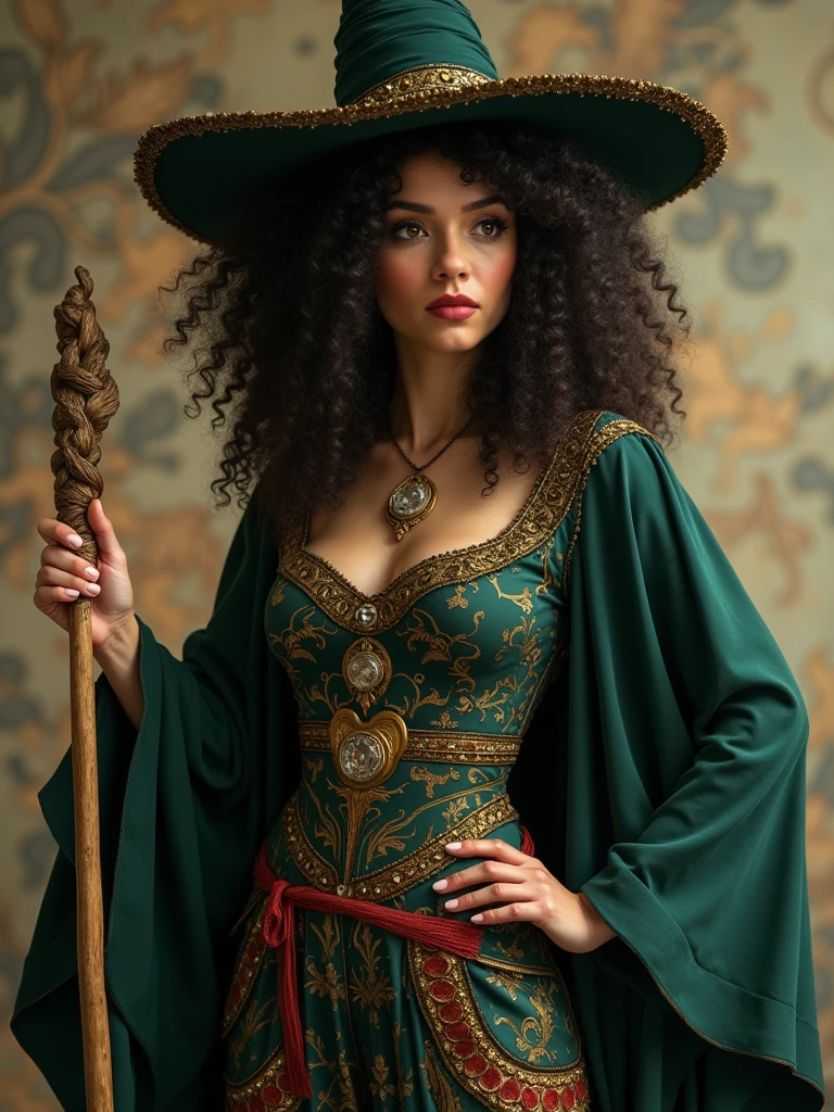 The witch, Gerzo,Fluffy curls with exotic attire
