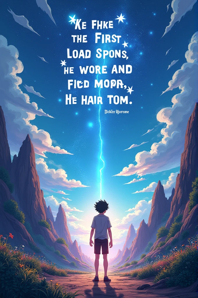Create a image with any anime with the motivational quote mentioned below
"Every journey begins with a single step. Dare to take that step today and turn your dreams into reality"