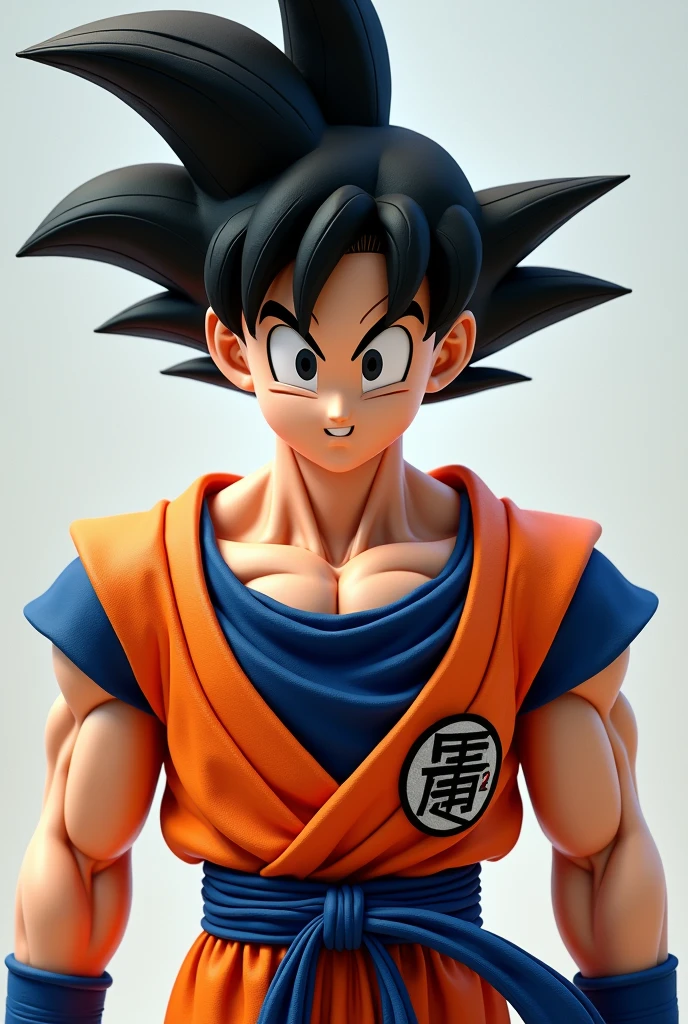 create realistic looking front goku 4k