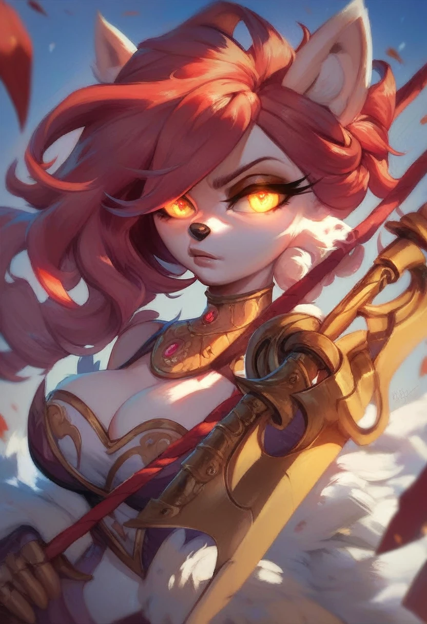 score_9, score_8_up, score_7_up, score_6_up, score_5_up, score_4_up. Oc a fictional character Sonic Prime - Harpia harpyja. girl, Harpia harpyja, beautiful, glowing eyes.serious face. Weapon.