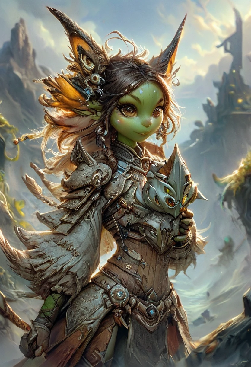 Anthropomorphic female grinch grasshopper mage. Official Art – Charecter profile. An Award-Winning Digital Masterpiece In 4K Ultra HD, Extreme Detail And Intricate Realism. Symmetrical Face. This Concept Art Brought To Life By The Hands Of Artists Like Wlop & Artgerm In A Stunning 2D Vector Illustration.Background Is A Panoramic Vista.
