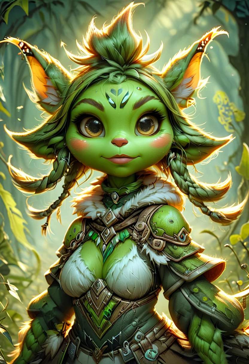 Anthropomorphic female grinch grasshopper mage. Official Art – Charecter profile. An Award-Winning Digital Masterpiece In 4K Ultra HD, Extreme Detail And Intricate Realism. Symmetrical Face. This Concept Art Brought To Life By The Hands Of Artists Like Wlop & Artgerm In A Stunning 2D Vector Illustration.Background Is A Panoramic Vista.
