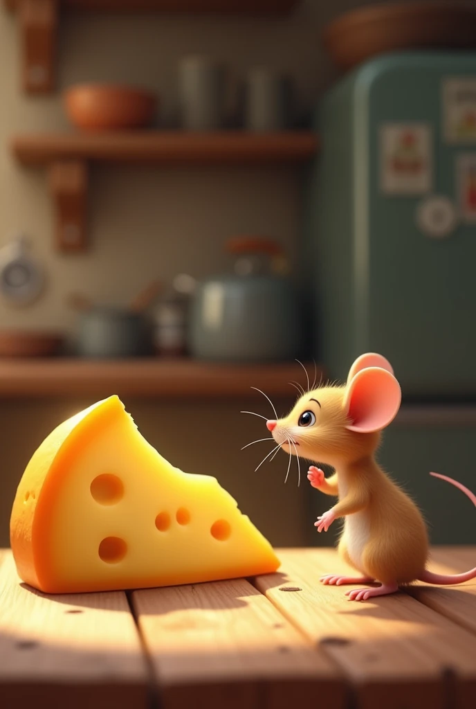 A mouse and a cheese