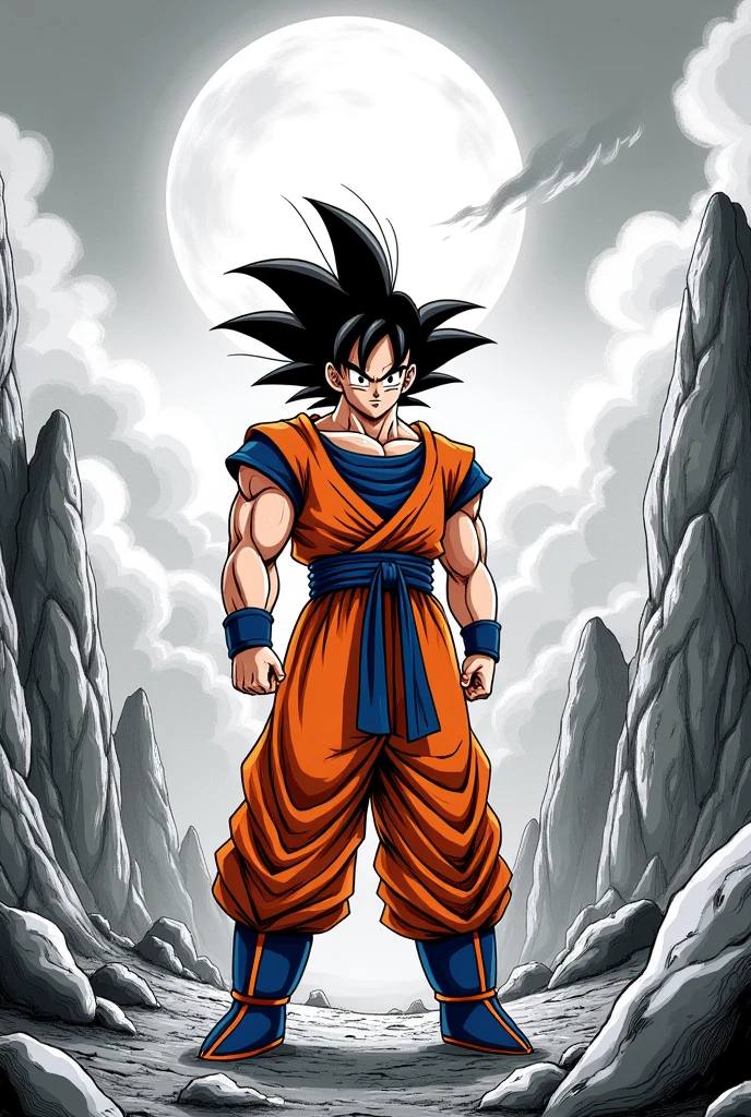 Generates the first panel of the dbz manga 