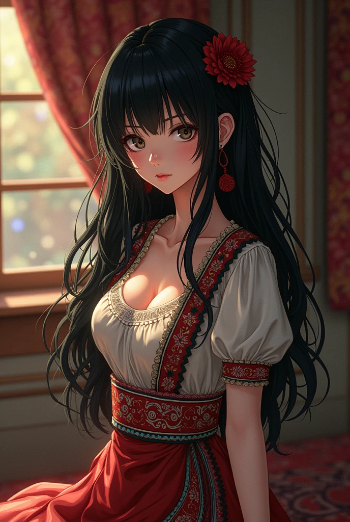Mikoto Urabe - mysterious girlfriend x - v2.0 | Stable Diffusion LoRA | Civitai, de este link esa persona agregale ropa peruana